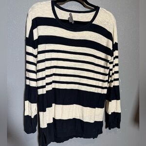 Vince Striped Lightweight‎ Knit Long Sleeve Top Size S